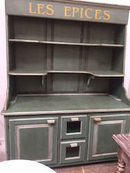 Bedroom Furniture: French Spice Hutch Dresser----SOLD