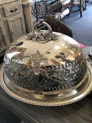 Sheffield Legumiera-silver serving platter and lid