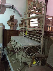 Dining: Parisian Bakers Rack with Marble Top