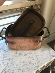 Copper: Antique French copper  Daubiere -2 handles