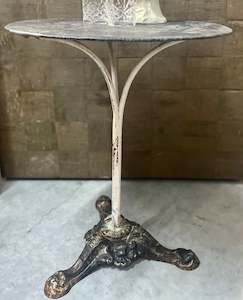 Bedroom Furniture: Antique French Metal & Cast Iron Cafe' Table