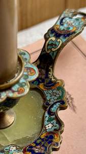 View All Available Antiques: French Antique French Champlevé Candle Holder