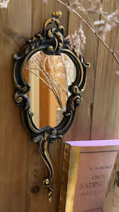 French Brass Hand Mirror