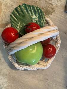 Vintage Italian Majolica Mixed Fruit Bowl