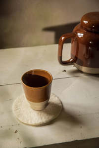 Home Lifestyle: Round Felt Coasters - 12cm - Set of 4