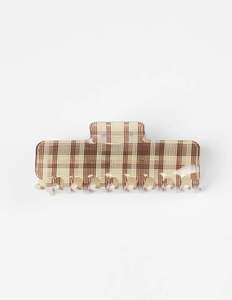 Jewellery Clothing Accessories: Hair Claw | Tartan Brown