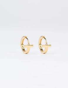 Earrings: Huggie T Bar Earrings