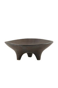 Decor: Ceramic Tripod Plate - Black