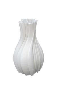 Decor: Louella Small Ceramic 3D Vase | White
