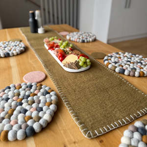 Decor: Sheeted Blanket Stitch Table Runner
