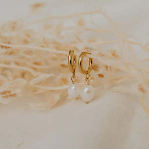 Pearl Hoop Earrings