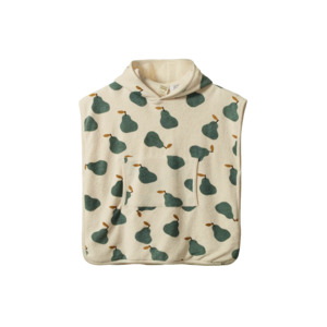 Poncho Hooded Towel | Pear Print