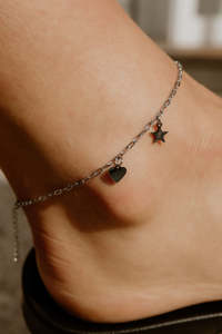 Earrings: Charm Paperclip Anklet