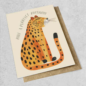 Art Stationery: Purrfect Birthday | Large Luxe Card