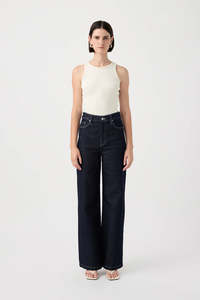 Outland Denim - Ellie High Wide Leg Jean - Rinse