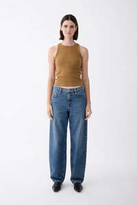 Outland Denim - Avril Mid Slouchy Wide Jean - Moment Mid Blue