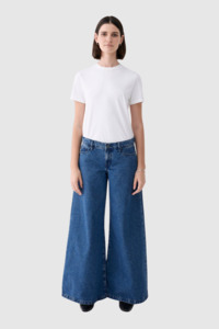 Pants Jeans: Outland Denim - Cayley Mid Wide Jean - Dusk