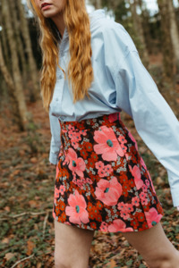 Skirts Shorts: Annie - Twiggy Skirt - Floral