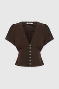 Olga Joan - Cap Sleeve Top - Ciocco