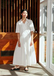 Penny Sage: LAST ONE | Penny Sage - Summer Iris Dress - Ivory Poplin