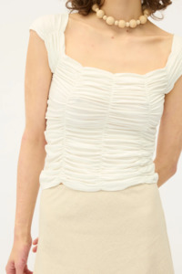 Dominique Healy: Dominique Healy - Jolene Tee - White