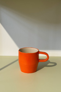 Slab Ceramics: Slab Ceramics - Diner Cup - Tangerine