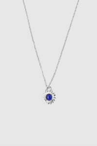 Brie Leon - Venus Locket Pendant - Silver/Lapis