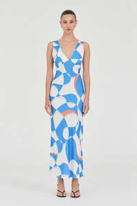 Friend Of Audrey - Evelyn Cupro Panel Dress - Wave