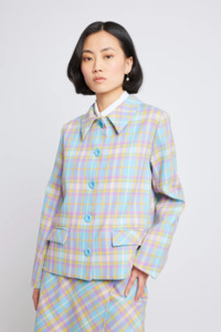 Size 12: LAST ONE | Twenty-Seven Names - Perpetual Motion Jacket - Pastel Check