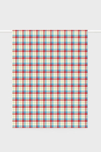 Father Rabbit - Tea Towel - Cherry + Blue Tartan