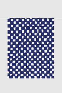 Father Rabbit Stationery: Father Rabbit - Tea Towel - Hand-Drawn Checkers