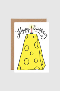 Wrap - Cynthia Kittler - Greeting Card - Happy Birthday Cheese