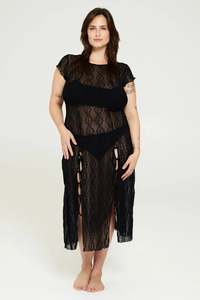 Find Me Now: Find Me Now - Mariposa Lace Midi Dress - Night