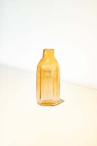Monmouth Glass: Monmouth Glass - Bottle Bud Vase - Apricot