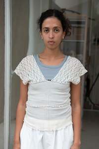 Baserange: Baserange - Nehru Tank - Lace & Wool - Undyed