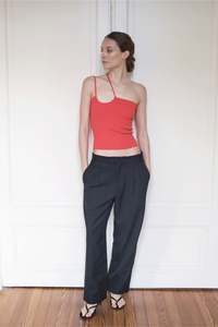 Del Villar - Straps Knit Top - Red