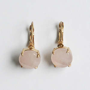 Earrings: French Clip Earrings in Blush