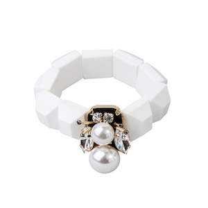 Bracelets Bangles: Jewelled Bee Stretch Bracelet