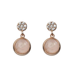 Glass Earrings 1: Studded Swarowski Drop Earrings