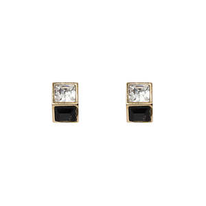 Glass Earrings 1: Cubic Crystal Stud Earrings