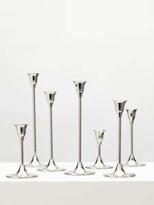 Candles And Candlesticks: Silver | Candlestick Set