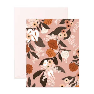 Blank Cards: Dusty Rose Garden Greeting Card