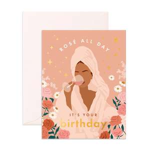 The Muse: Rosé All Day Greeting Card