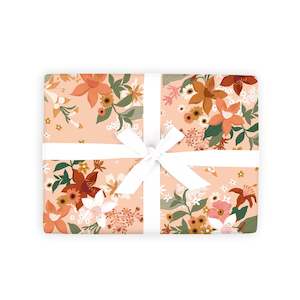 Bohemia Cream Gift Wrap Flat Sheet - 12 Sheet Pack