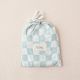 Sage Check Organic Fitted Bassinet Sheet/Change Pad Cover - PREORDER (LATE FEB)