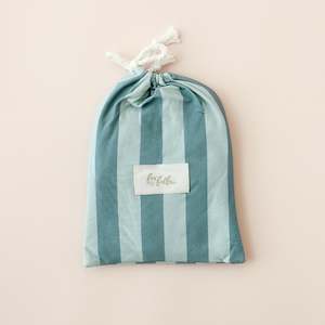 Sage Stripe Organic Fitted Bassinet Sheet/Change Pad Cover - PREORDER (LATE FEB)