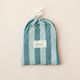Sage Stripe Organic Fitted Bassinet Sheet/Change Pad Cover - PREORDER (LATE FEB)