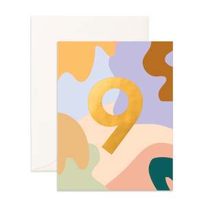 Number Cards: No. 9 Party Greeting Card