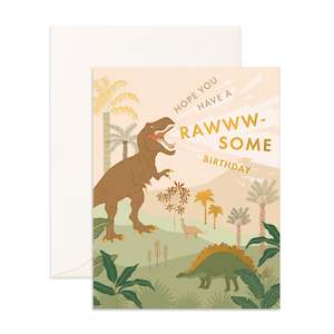 Sol: Rawww-some Birthday Dinos Greeting Card
