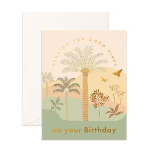 Sol: Birthday Jungle Palms Greeting Card